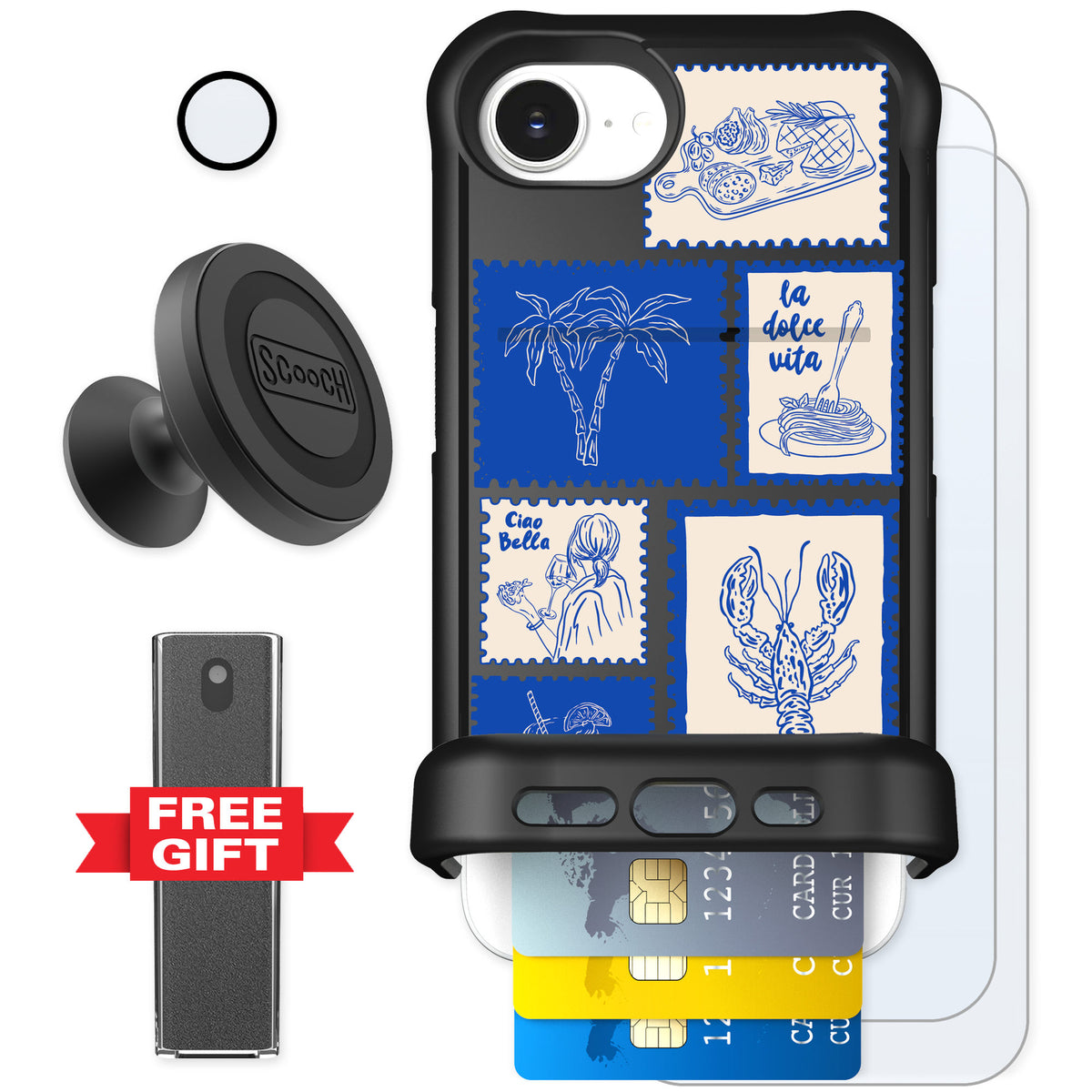 Scooch Wingmate Euro Summer for iPhone 17e — Defender Bundle