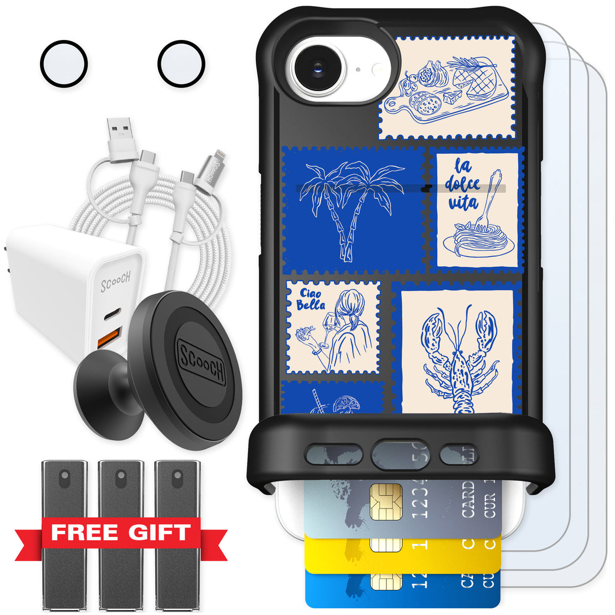Scooch Wingmate Euro Summer for iPhone 17e — Ultimate Bundle