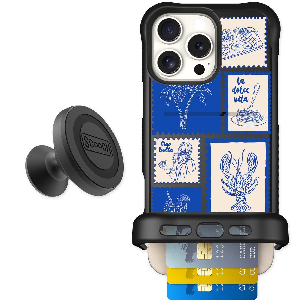 Scooch Wingmate Euro Summer for iPhone 16 Pro Max — Starter Bundle