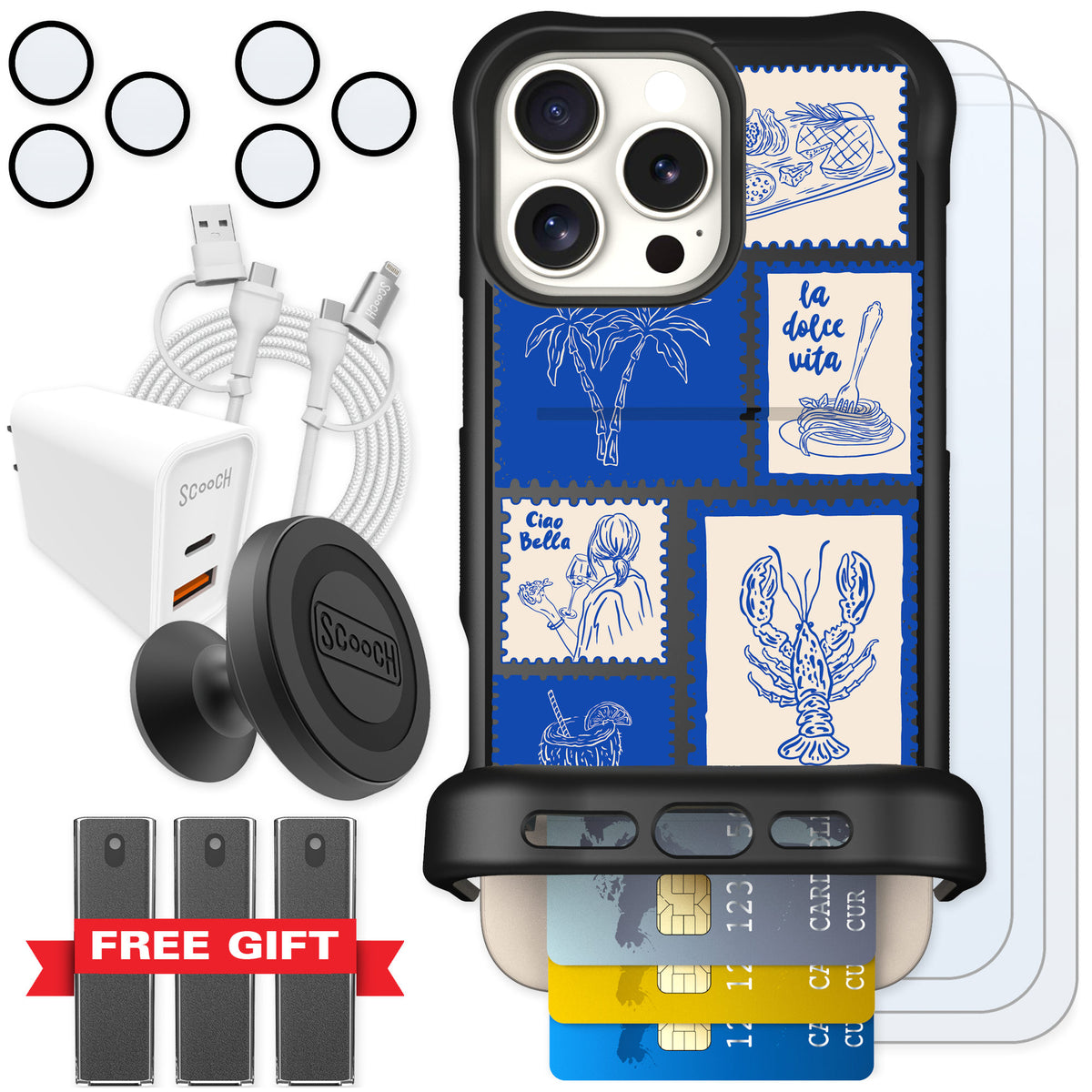 Scooch Wingmate Euro Summer for iPhone 16 Pro Max — Ultimate Bundle