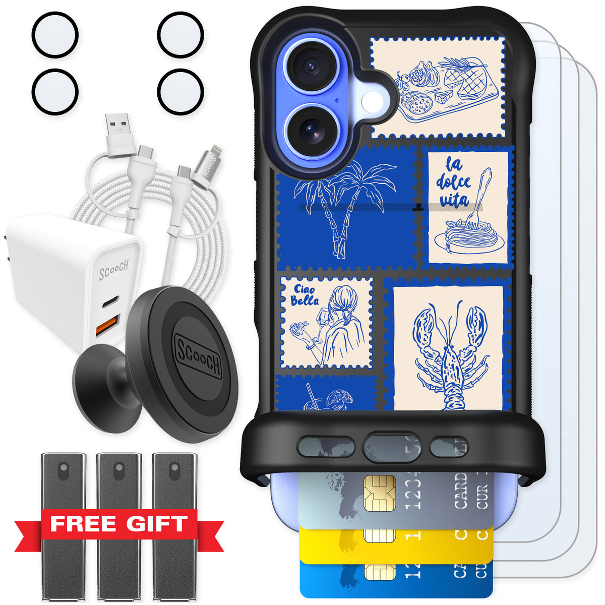 Scooch Wingmate Euro Summer for iPhone 16 — Ultimate Bundle