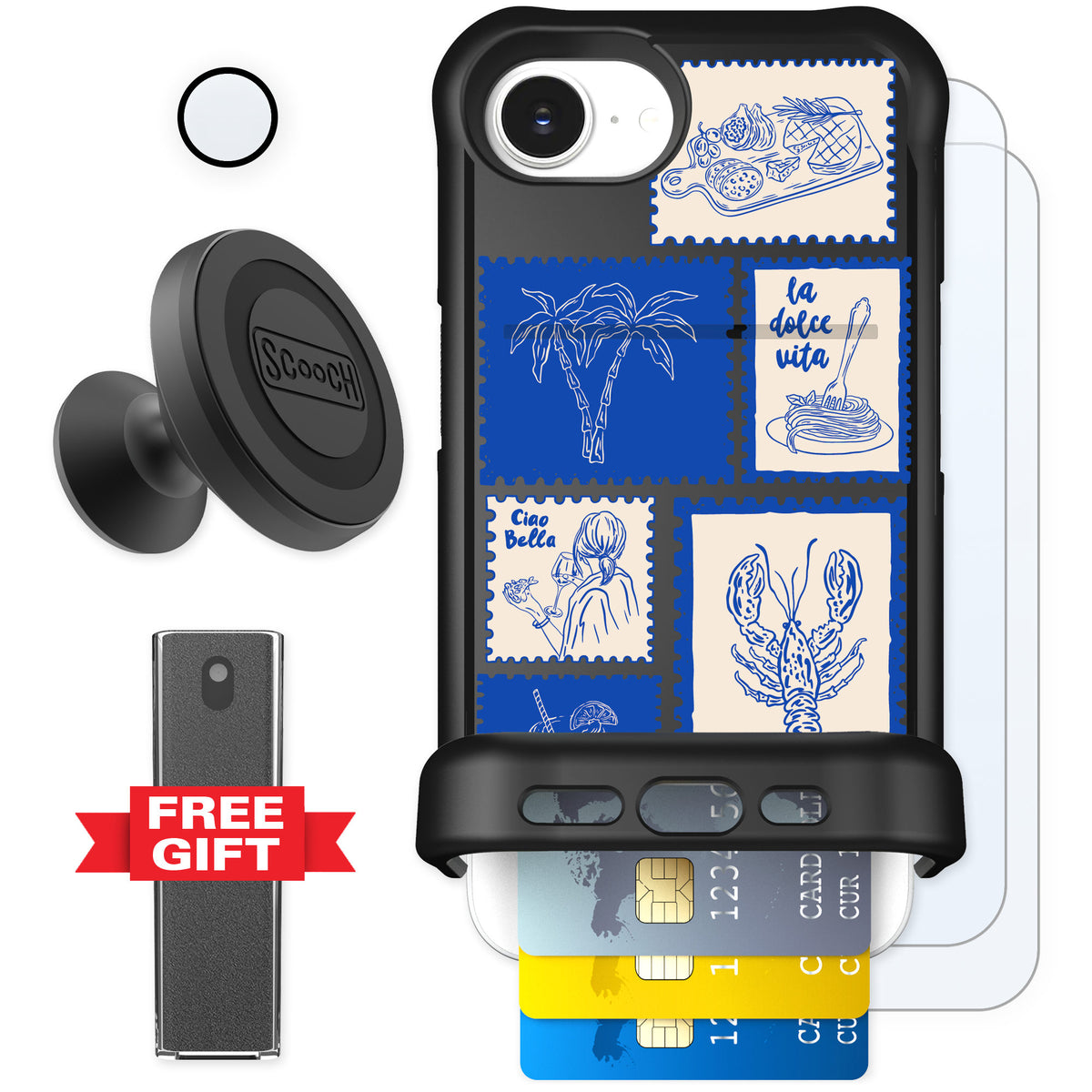 Scooch Wingmate Euro Summer for iPhone 16e — Defender Bundle