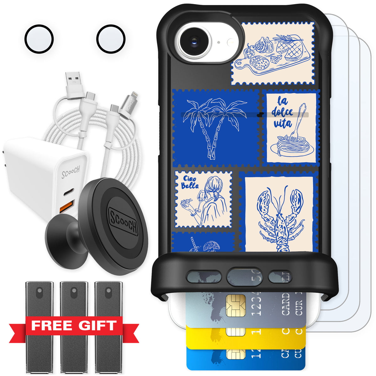 Scooch Wingmate Euro Summer for iPhone 16e — Ultimate Bundle