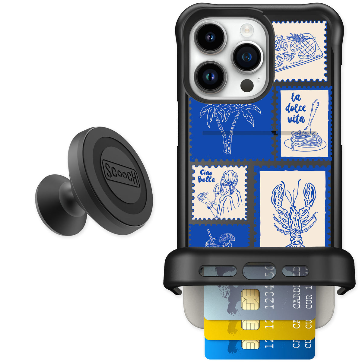 Scooch Wingmate Euro Summer for iPhone 15 Pro Max — Starter Bundle