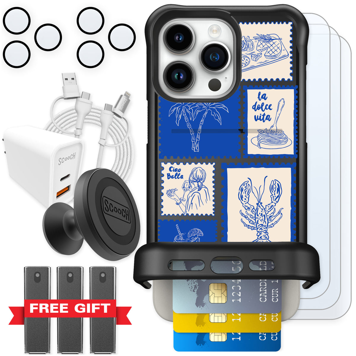 Scooch Wingmate Euro Summer for iPhone 15 Pro Max — Ultimate Bundle