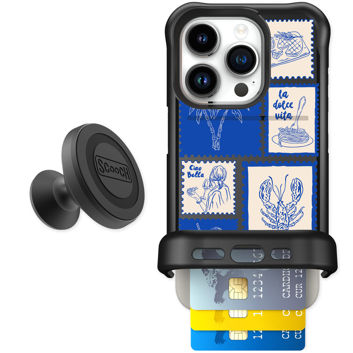 Scooch Wingmate Euro Summer for iPhone 15 Pro — Starter Bundle