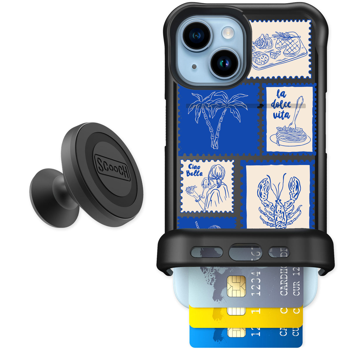 Scooch Wingmate Euro Summer for iPhone 15 — Starter Bundle