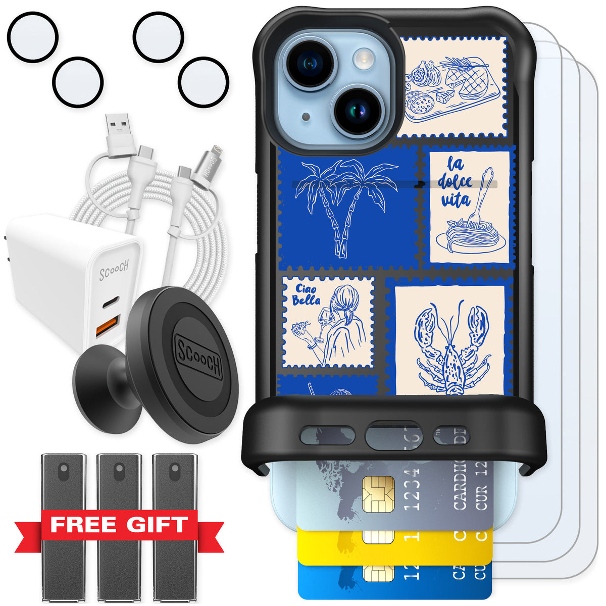 Scooch Wingmate Euro Summer for iPhone 15 — Ultimate Bundle