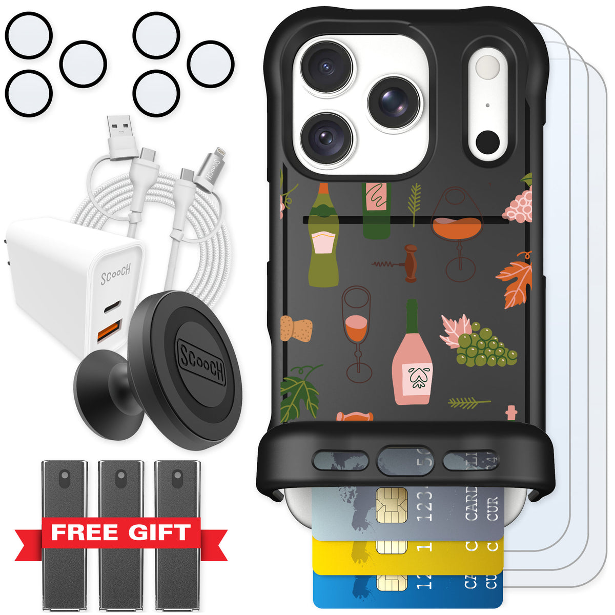 Scooch Wingmate Vino Vibes for iPhone 18 Pro — Ultimate Bundle