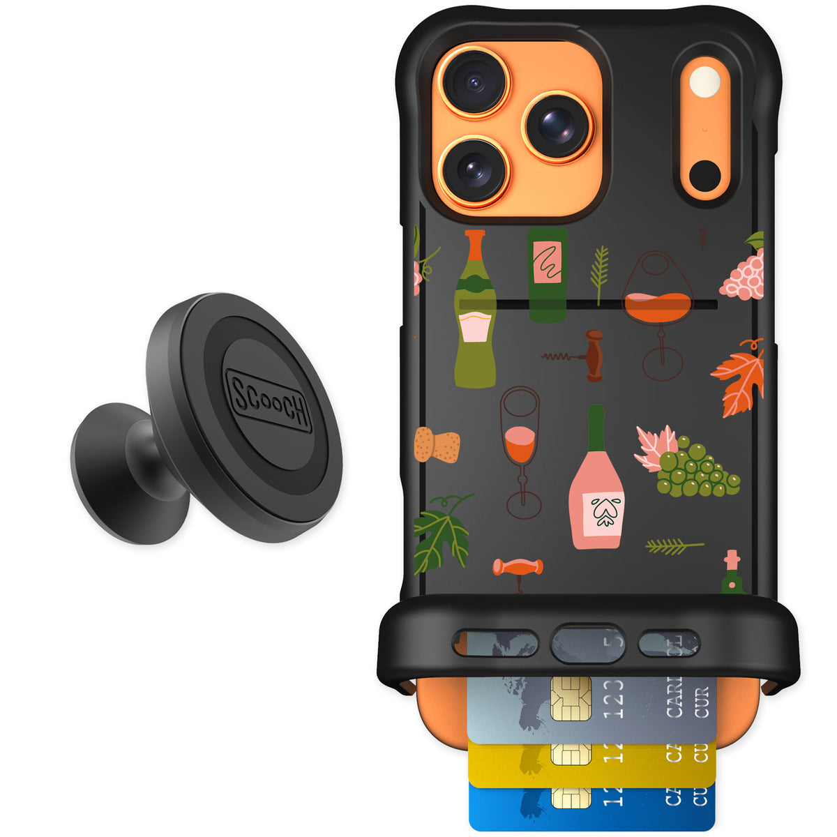 Scooch Wingmate Vino Vibes for iPhone 17 Pro Max — Starter Bundle