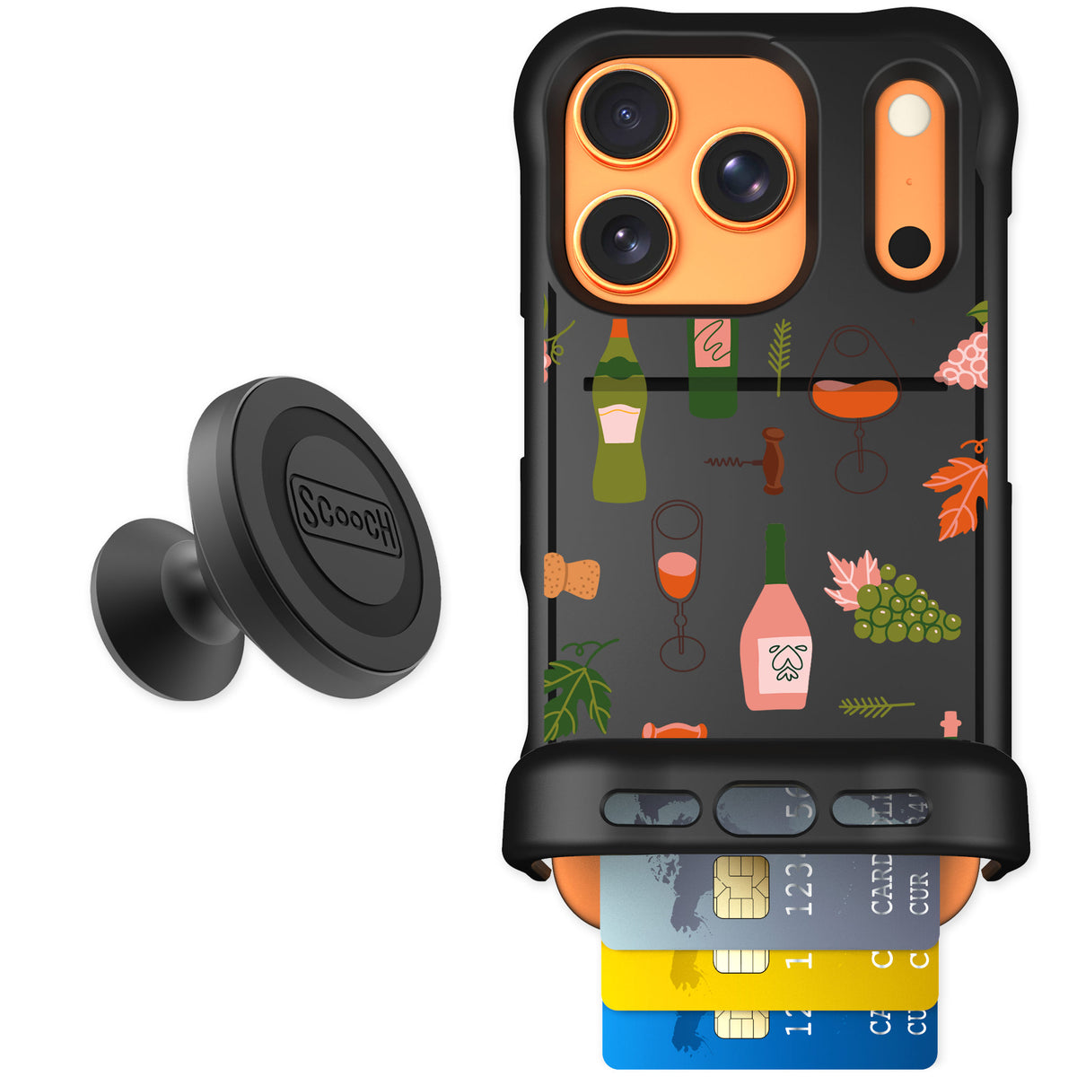 Scooch Wingmate Vino Vibes for iPhone 17 Pro — Starter Bundle