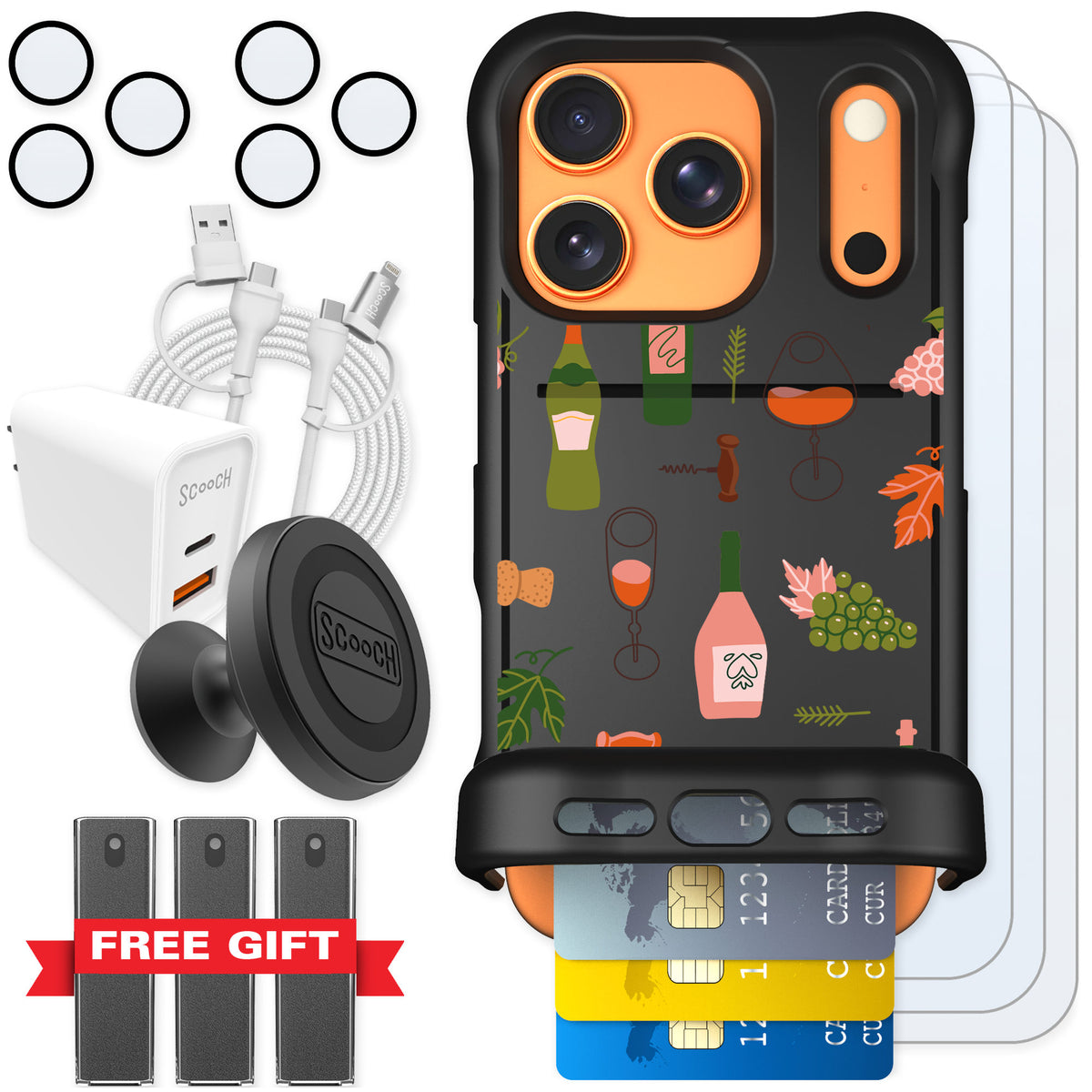 Scooch Wingmate Vino Vibes for iPhone 17 Pro — Ultimate Bundle