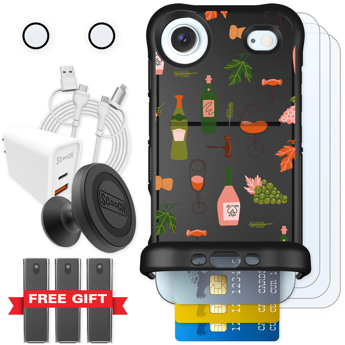 Scooch Wingmate Vino Vibes for iPhone Air — Ultimate Bundle