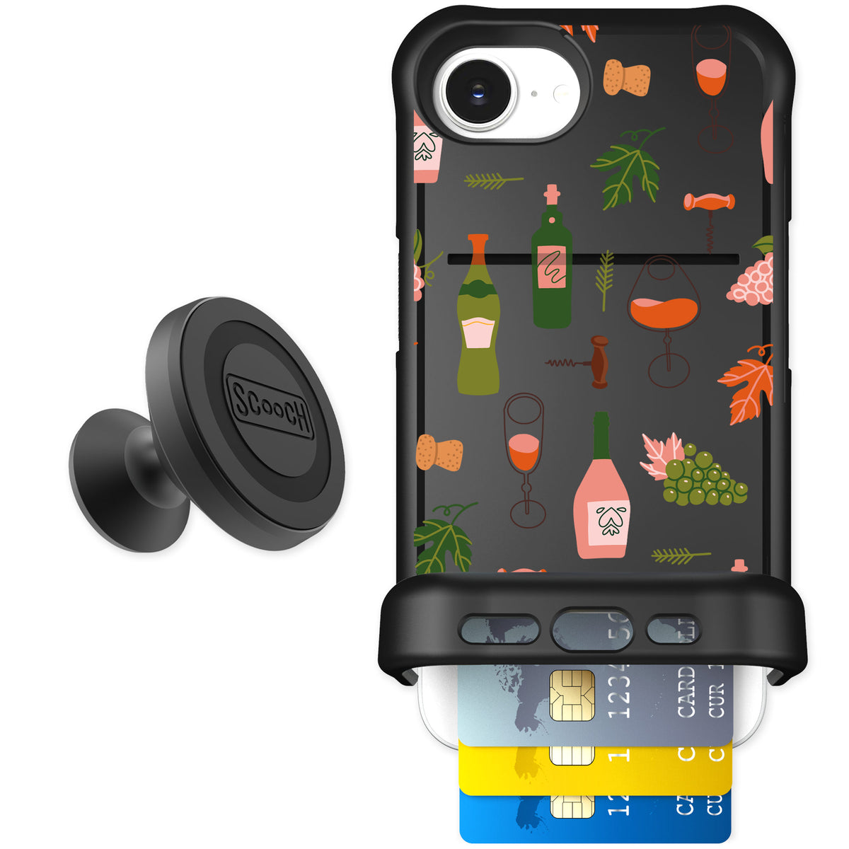 Scooch Wingmate Vino Vibes for iPhone 17e — Starter Bundle