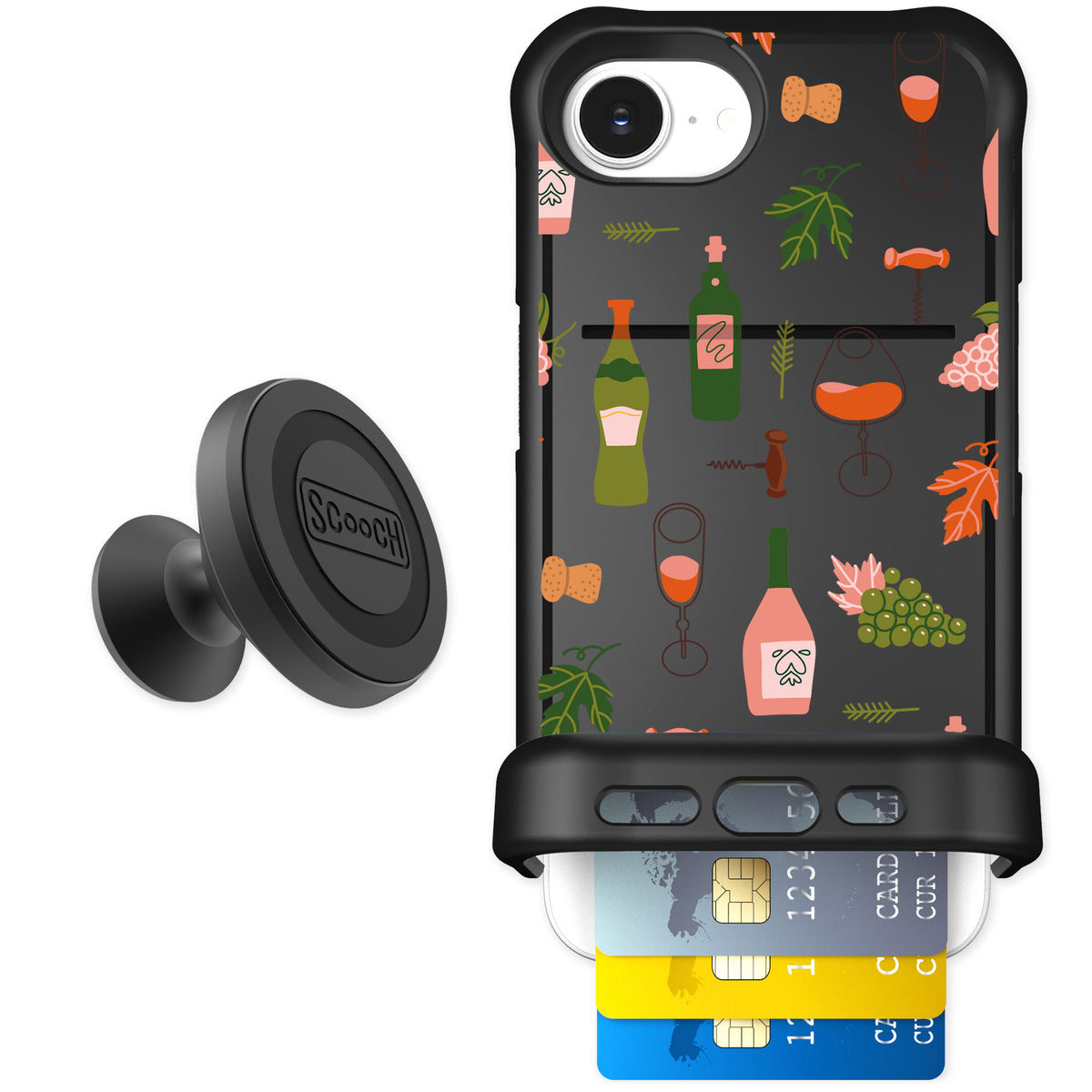 Scooch Wingmate Vino Vibes for iPhone 16e — Starter Bundle