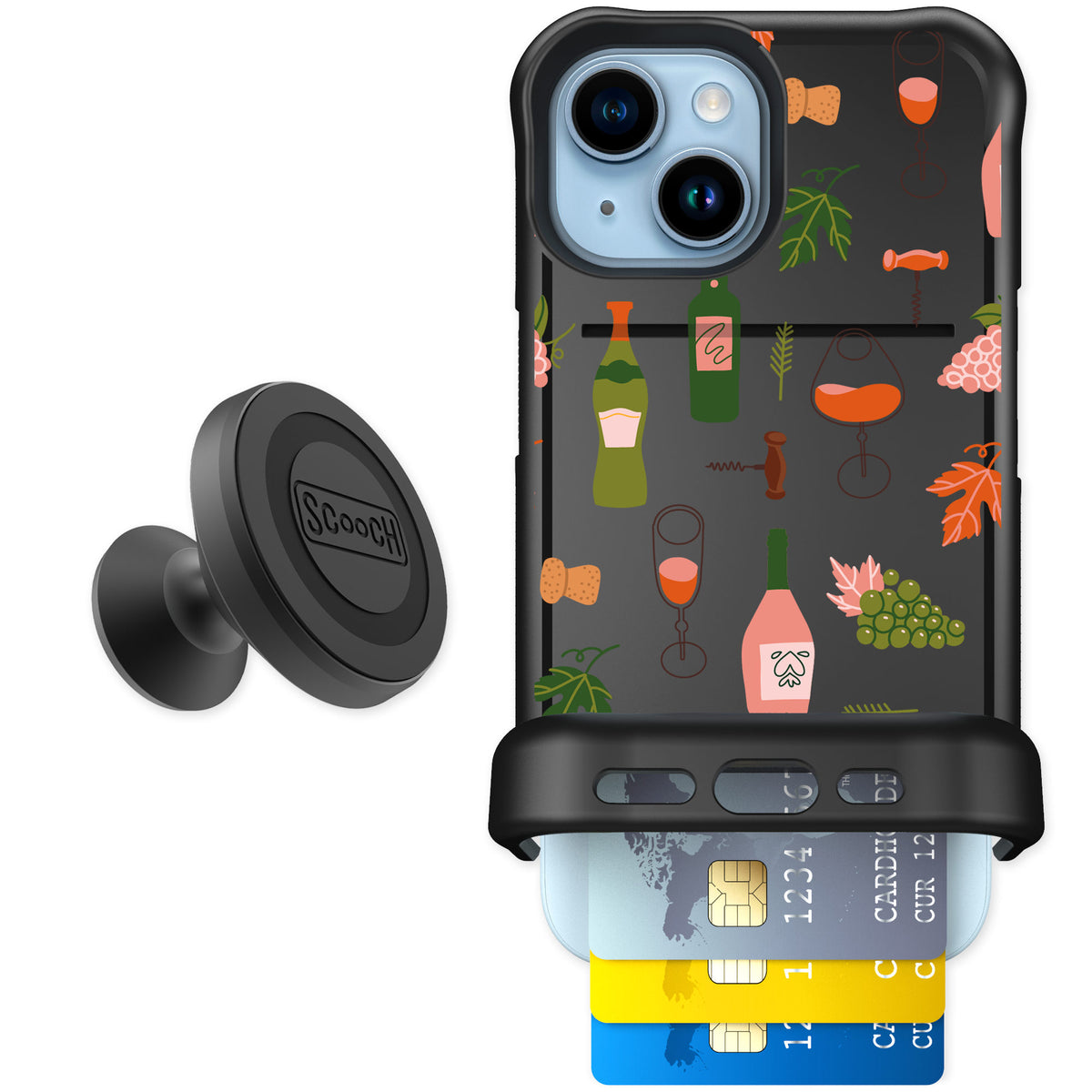 Scooch Wingmate Vino Vibes for iPhone 15 — Starter Bundle
