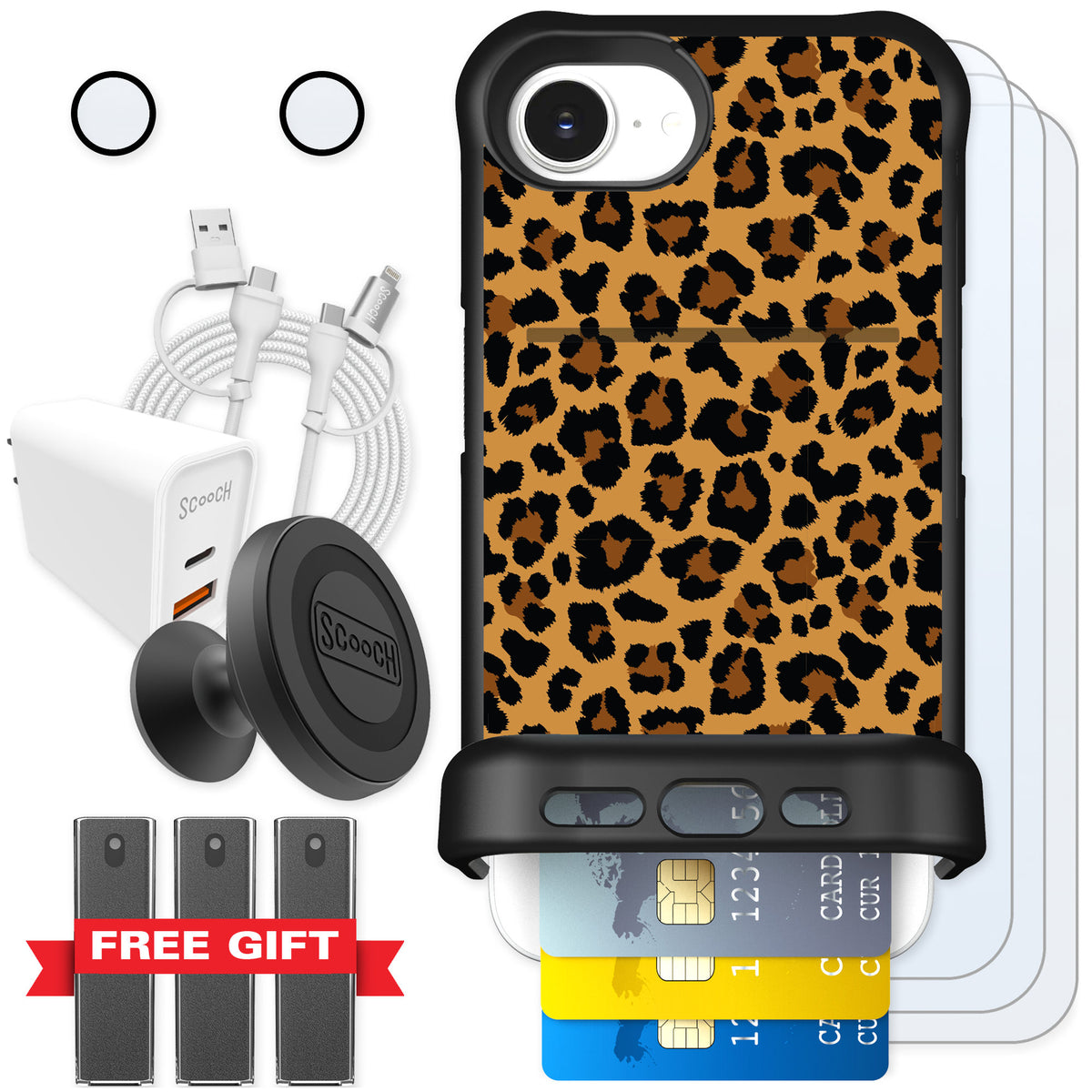 Scooch Wingmate Fierce Feline for iPhone 17e — Ultimate Bundle