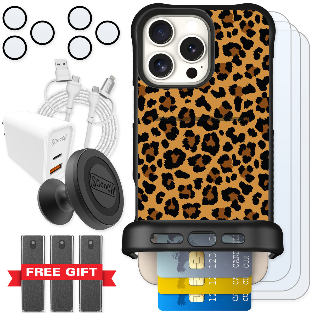 Scooch Wingmate Fierce Feline for iPhone 16 Pro Max — Ultimate Bundle