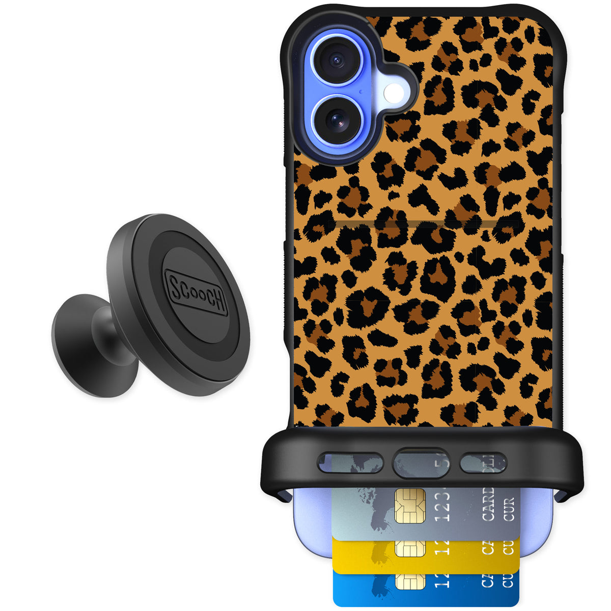 Scooch Wingmate Fierce Feline for iPhone 16 Plus — Starter Bundle