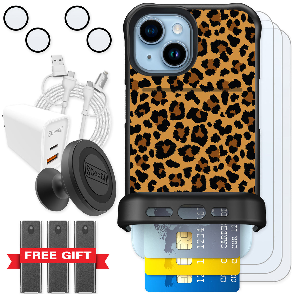 Scooch Wingmate Fierce Feline for iPhone 15 — Ultimate Bundle