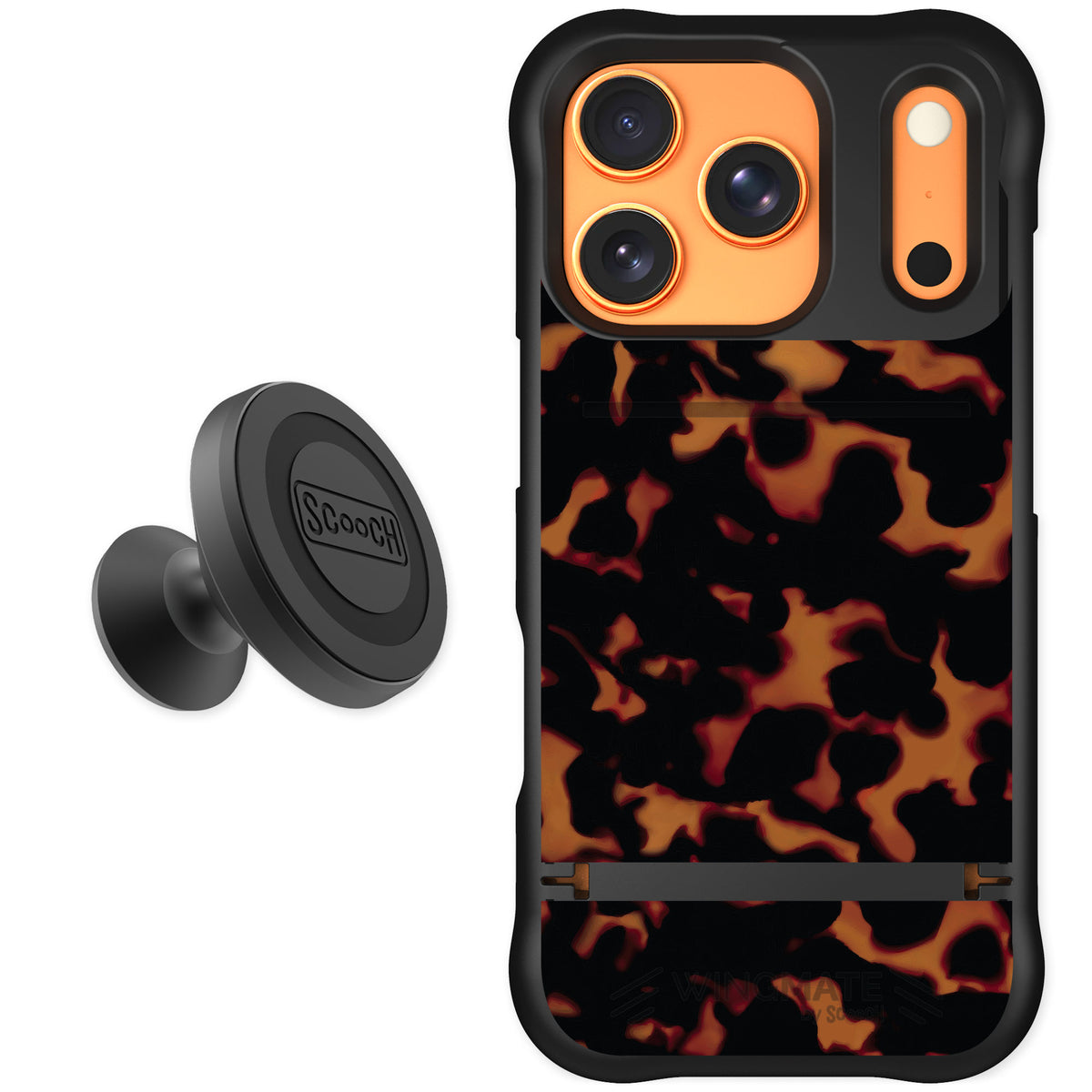Scooch Wingmate Tortoise Shell for iPhone 17 Pro — Starter Bundle