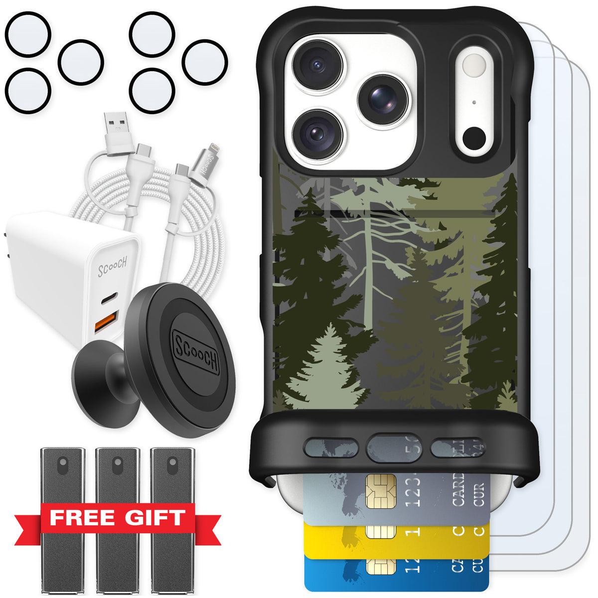 Scooch Wingmate Hidden Pines for iPhone 18 Pro — Ultimate Bundle