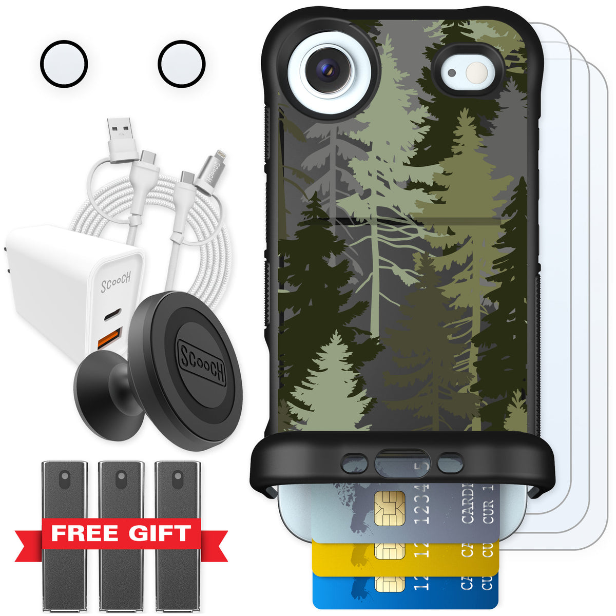 Scooch Wingmate Hidden Pines for iPhone Air — Ultimate Bundle