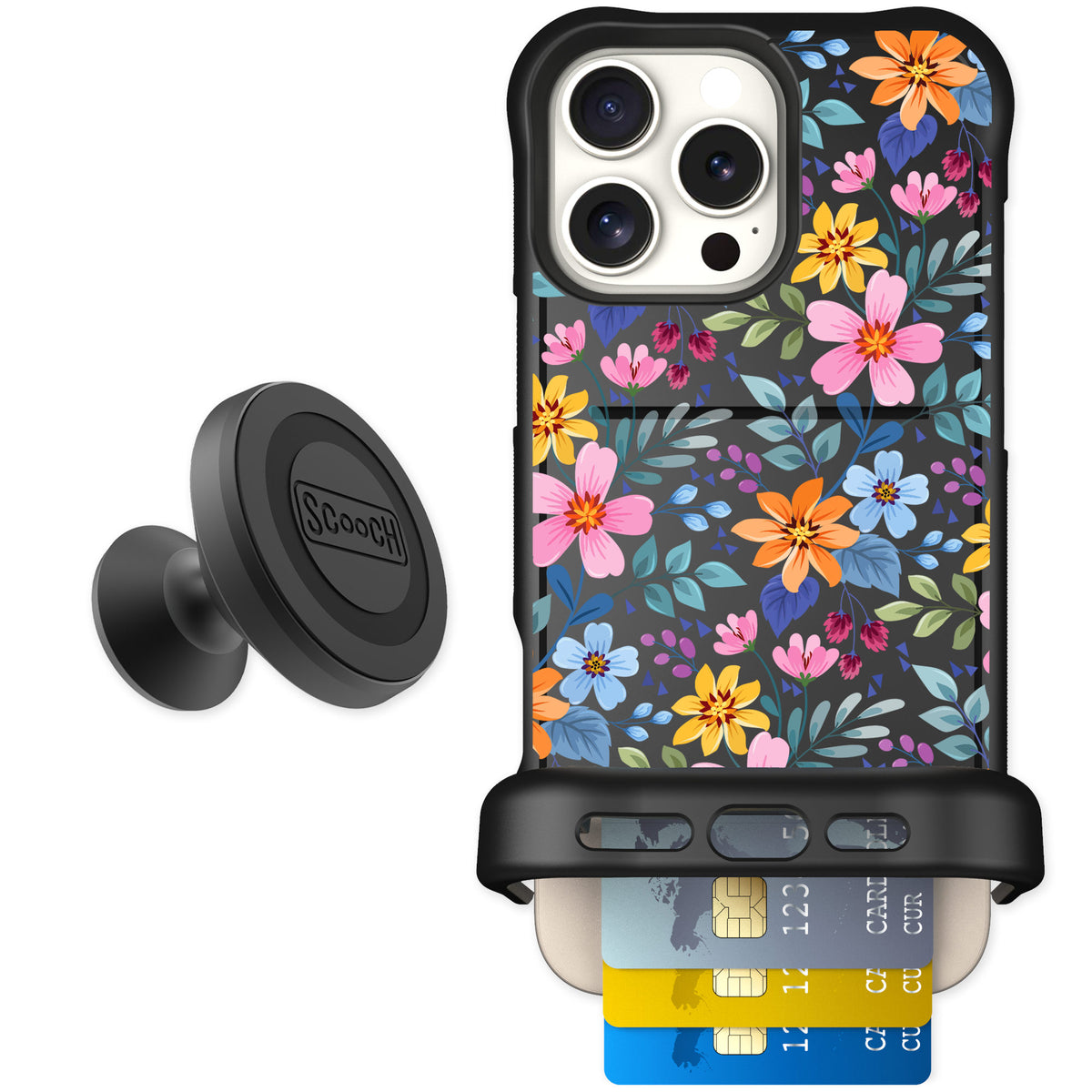 Scooch Wingmate Full Bloom for iPhone 16 Pro Max — Starter Bundle