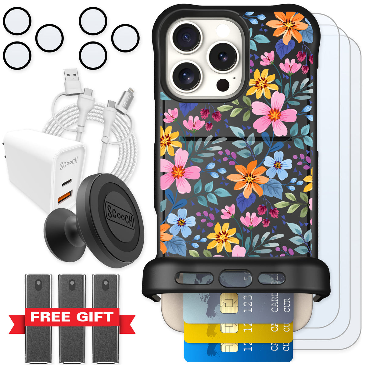 Scooch Wingmate Full Bloom for iPhone 16 Pro Max — Ultimate Bundle