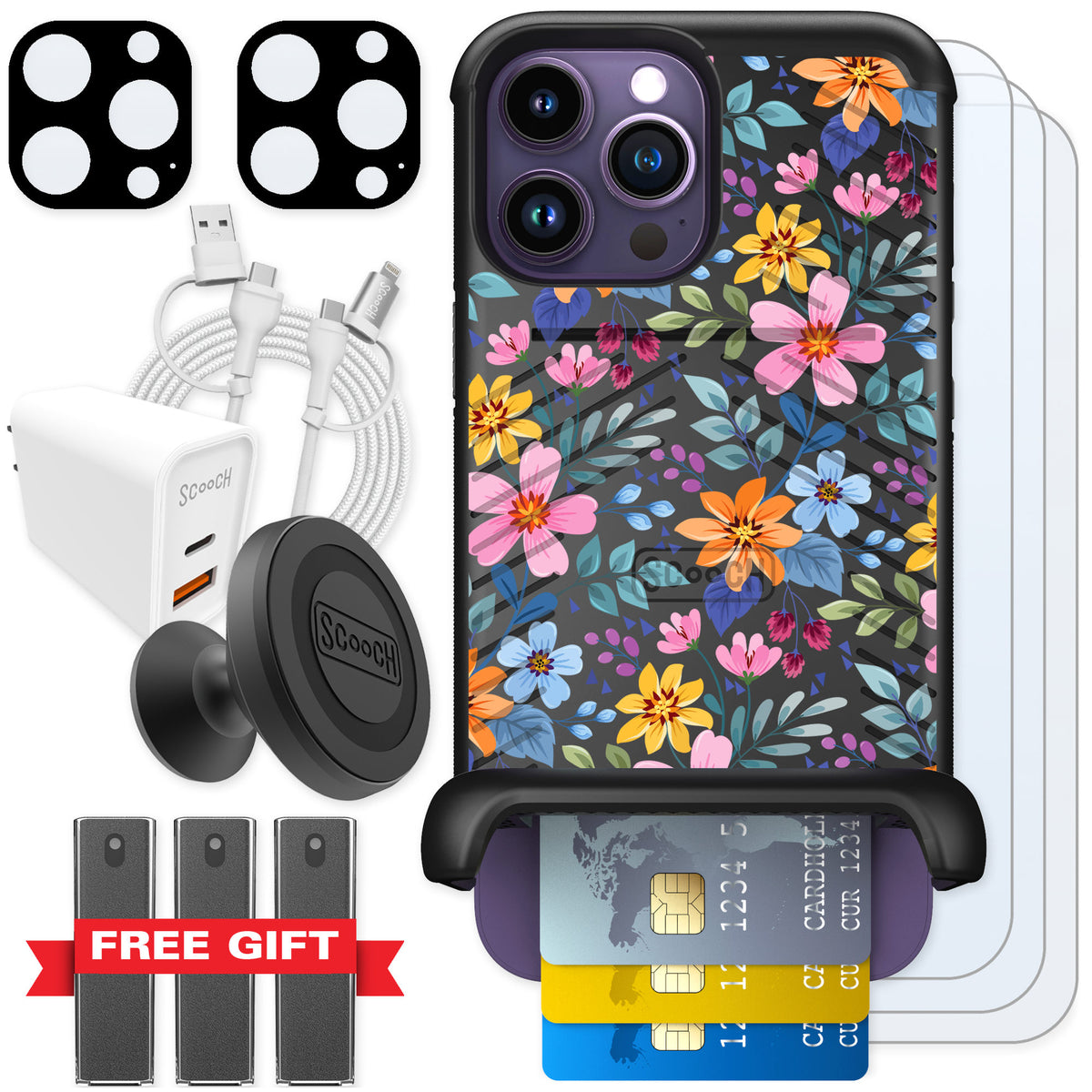 Scooch Wingmate Full Bloom for iPhone 14 Pro Max — Ultimate Bundle