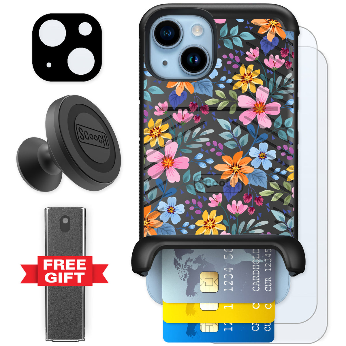 Scooch Wingmate Full Bloom for iPhone 14 — Defender Bundle
