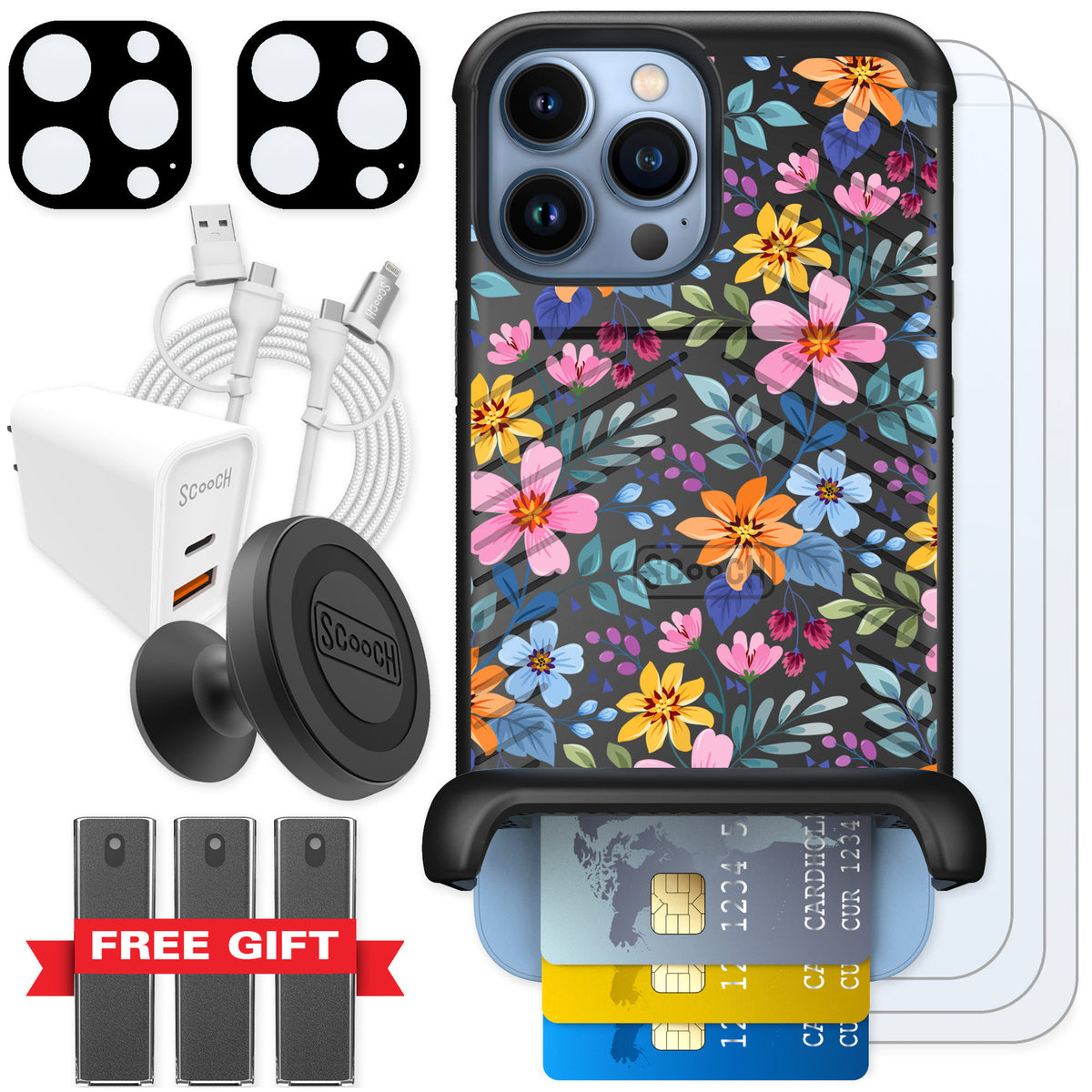 Scooch Wingmate Full Bloom for iPhone 13 Pro Max — Ultimate Bundle