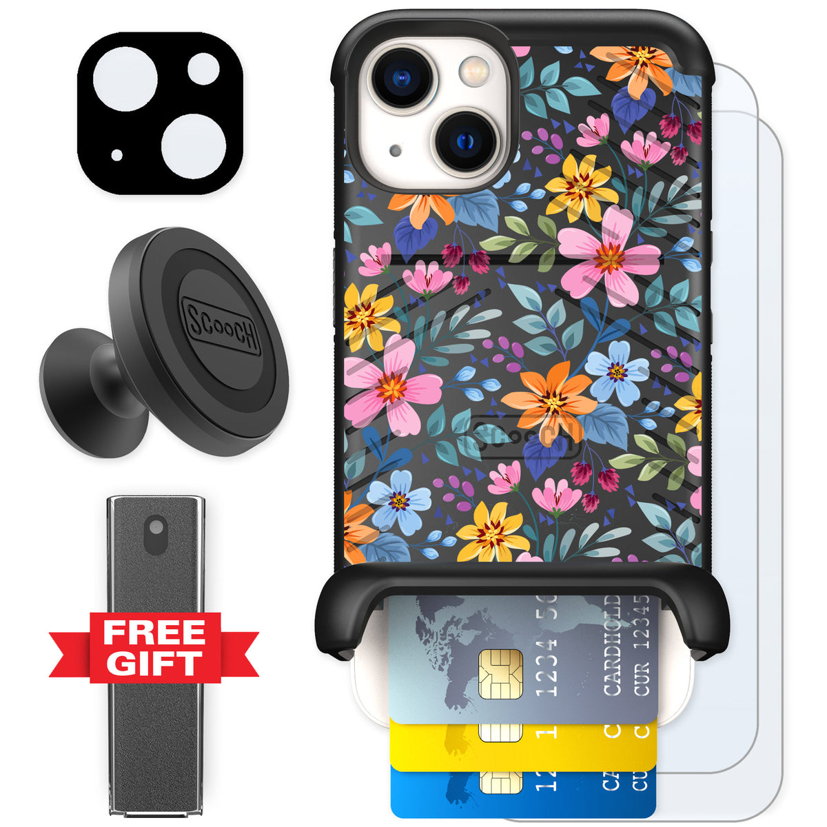 Scooch Wingmate Full Bloom for iPhone 13 — Defender Bundle