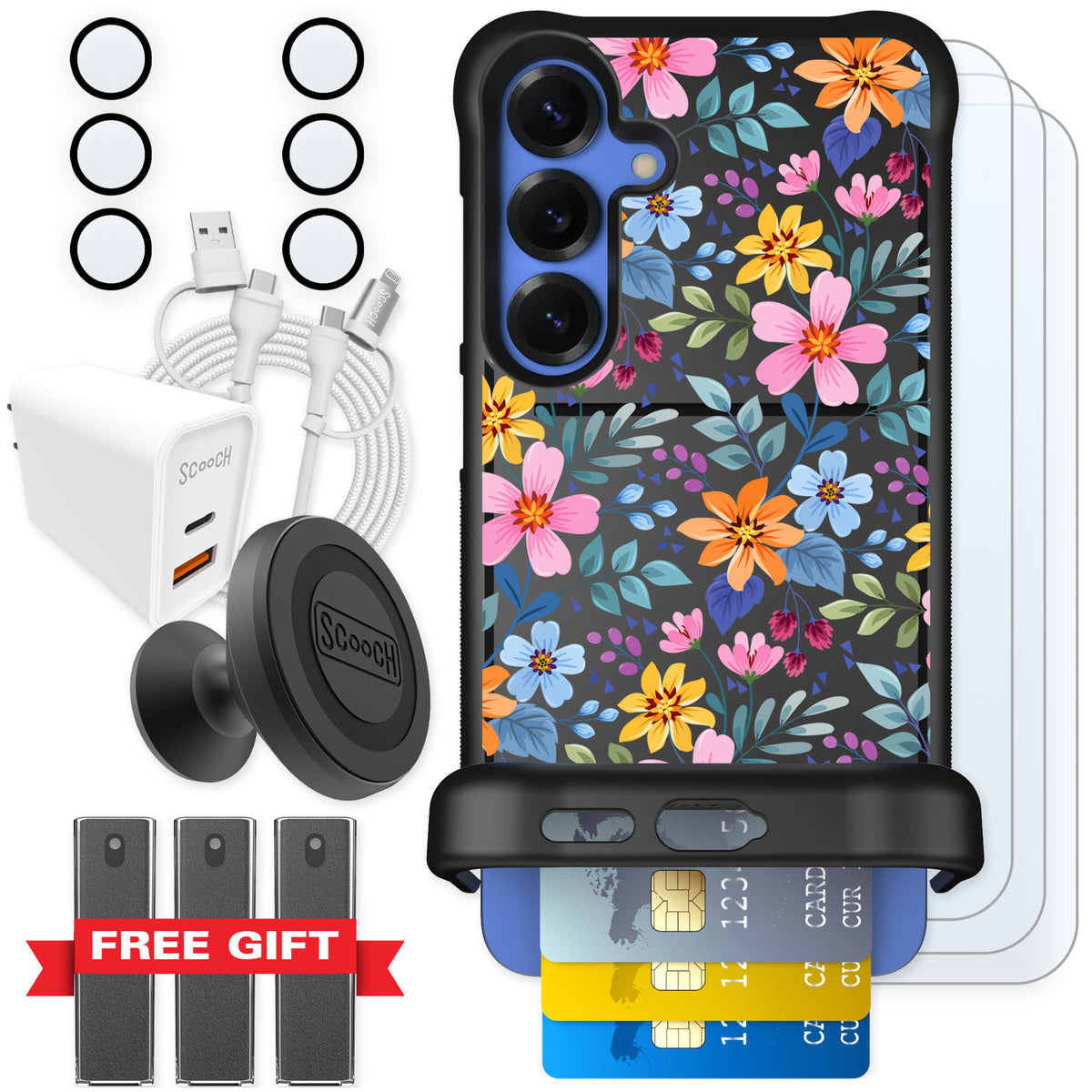 Scooch Wingmate Full Bloom for Galaxy S25+ — Ultimate Bundle