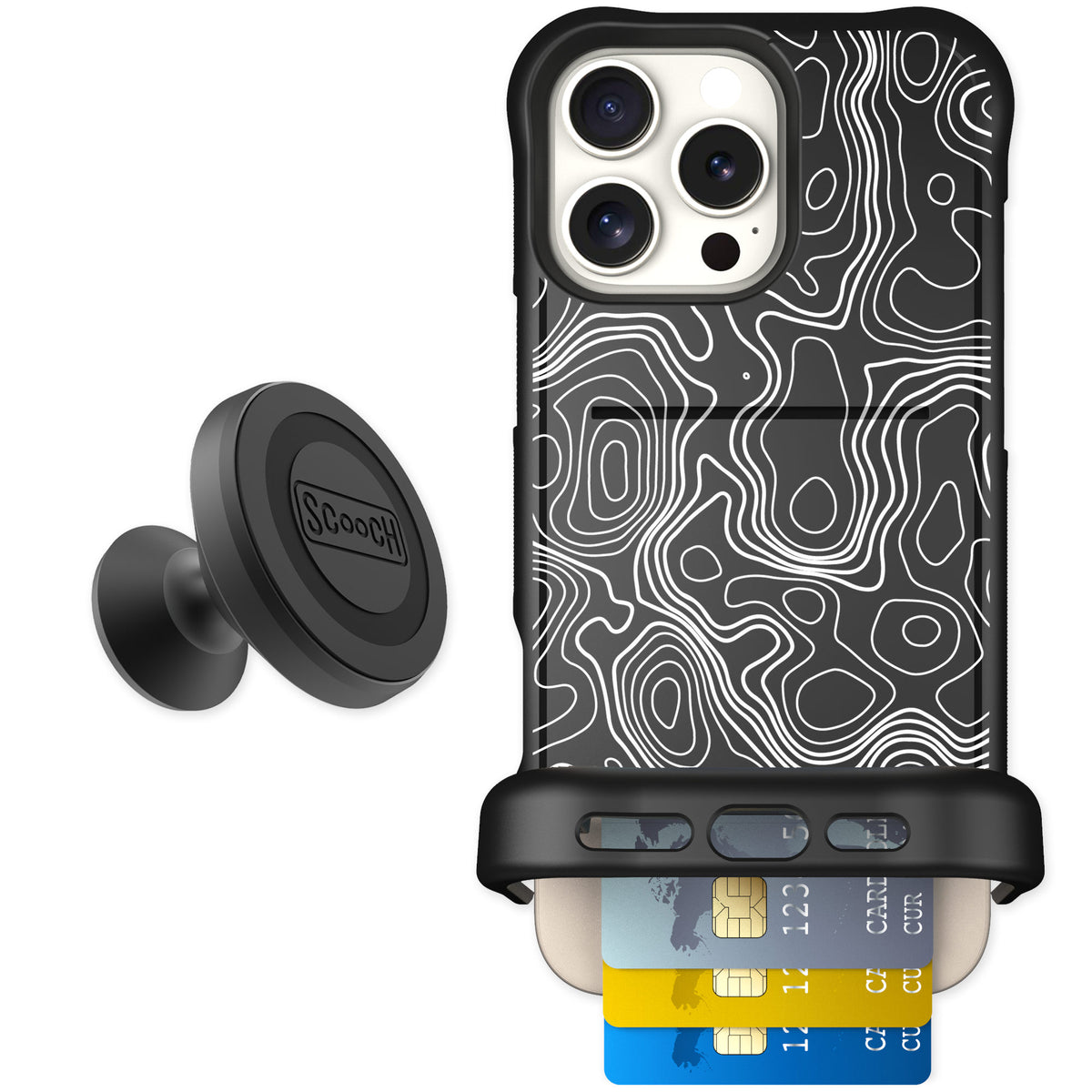 Scooch Wingmate Topography for iPhone 16 Pro Max — Starter Bundle
