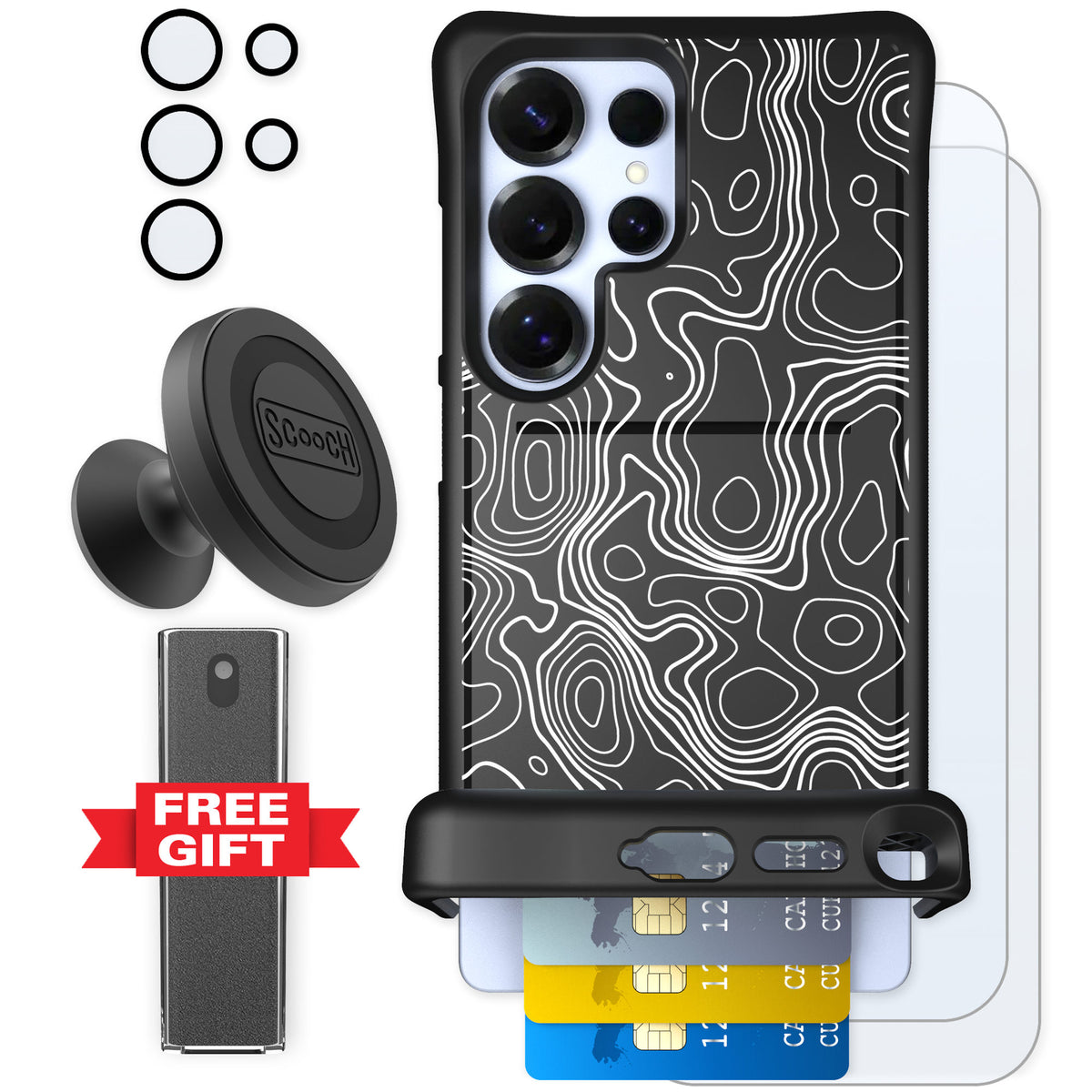 Scooch Wingmate Topography for Galaxy S25 Ultra — Defender Bundle