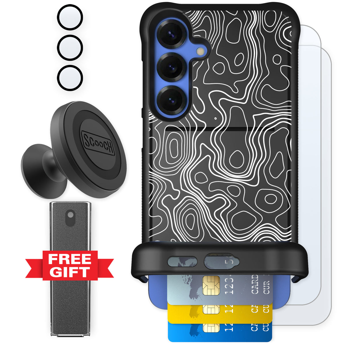 Scooch Wingmate Topography for Galaxy S25+ — Defender Bundle