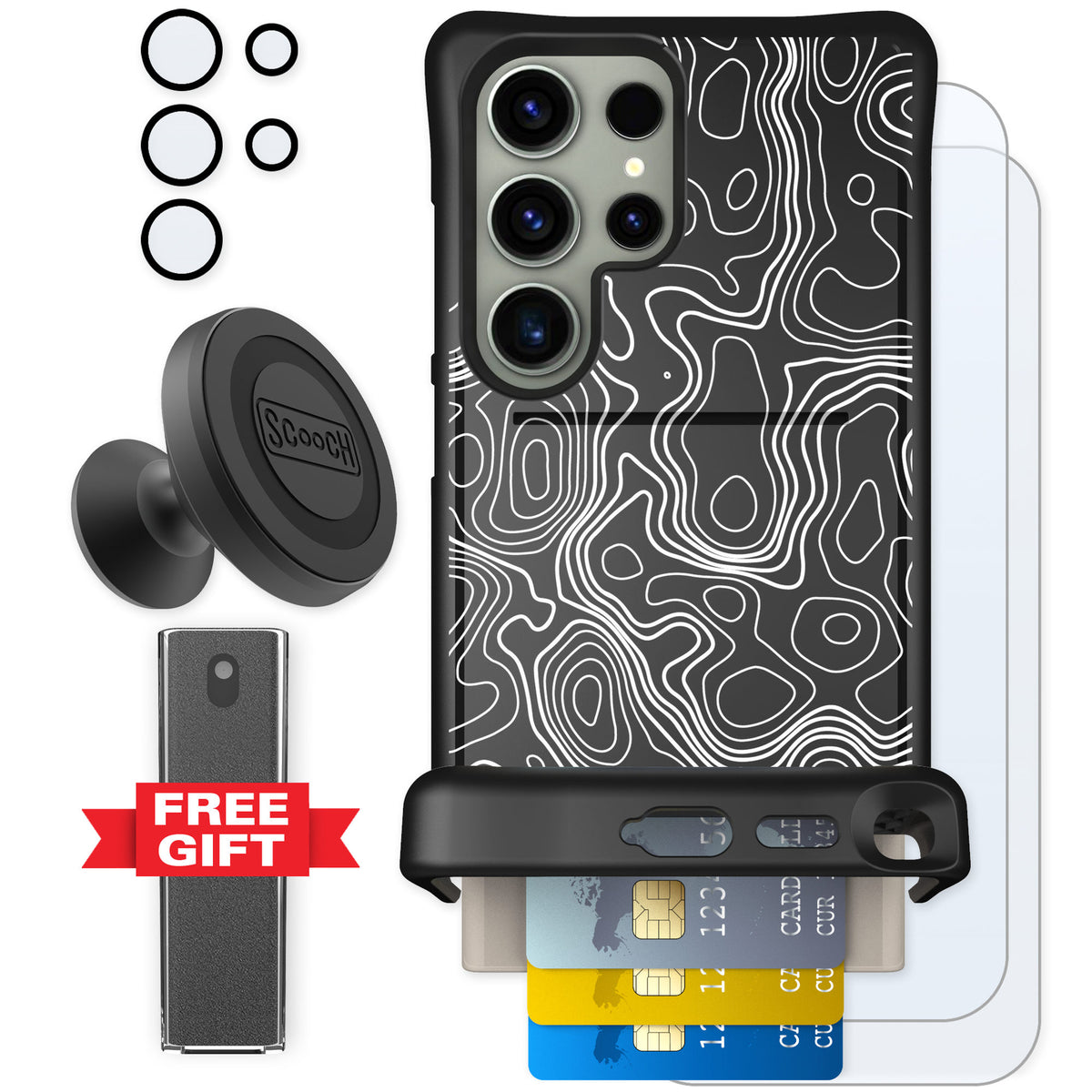 Scooch Wingmate Topography for Galaxy S24 Ultra — Defender Bundle
