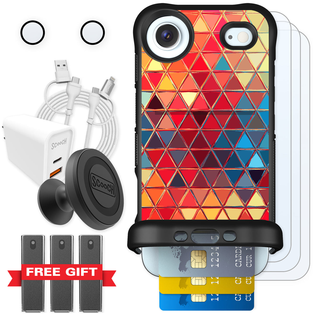 Scooch Wingmate Festive Glass for iPhone Air — Ultimate Bundle