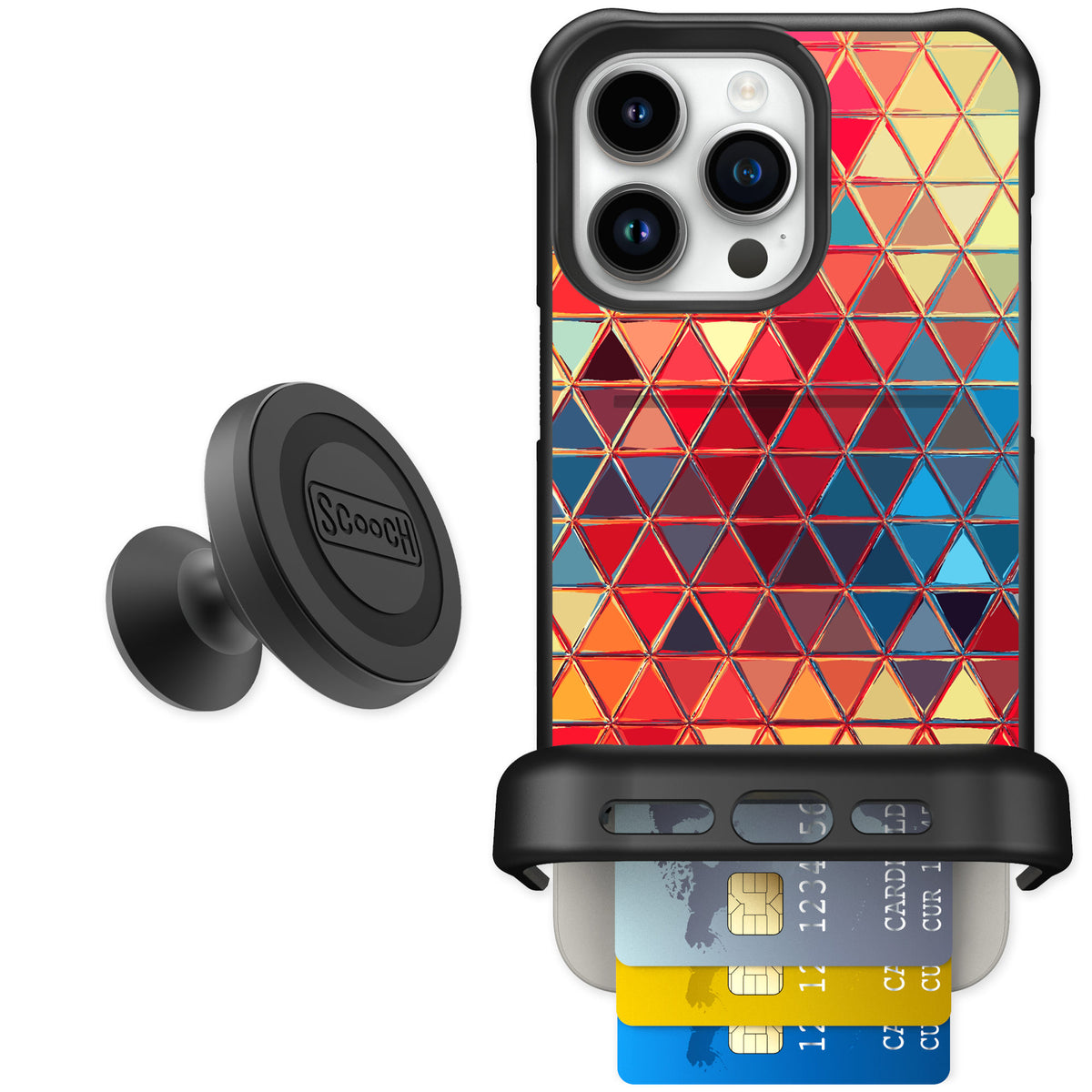 Scooch Wingmate Festive Glass for iPhone 15 Pro Max — Starter Bundle