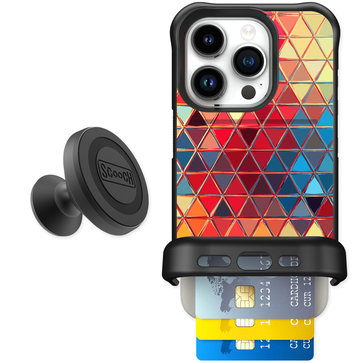 Scooch Wingmate Festive Glass for iPhone 15 Pro — Starter Bundle