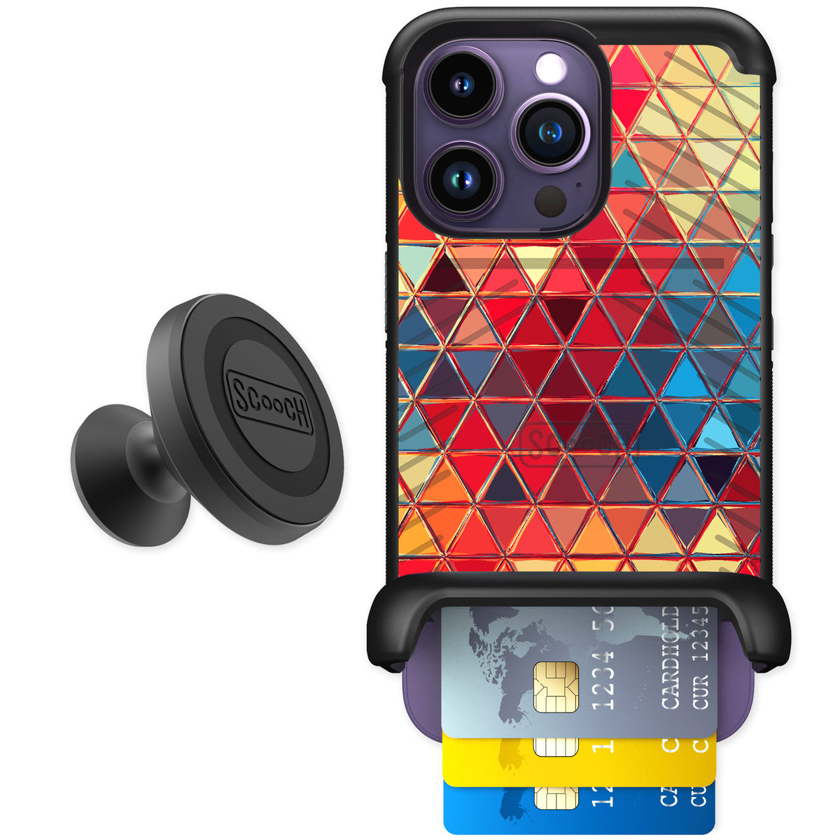 Scooch Wingmate Festive Glass for iPhone 14 Pro — Starter Bundle