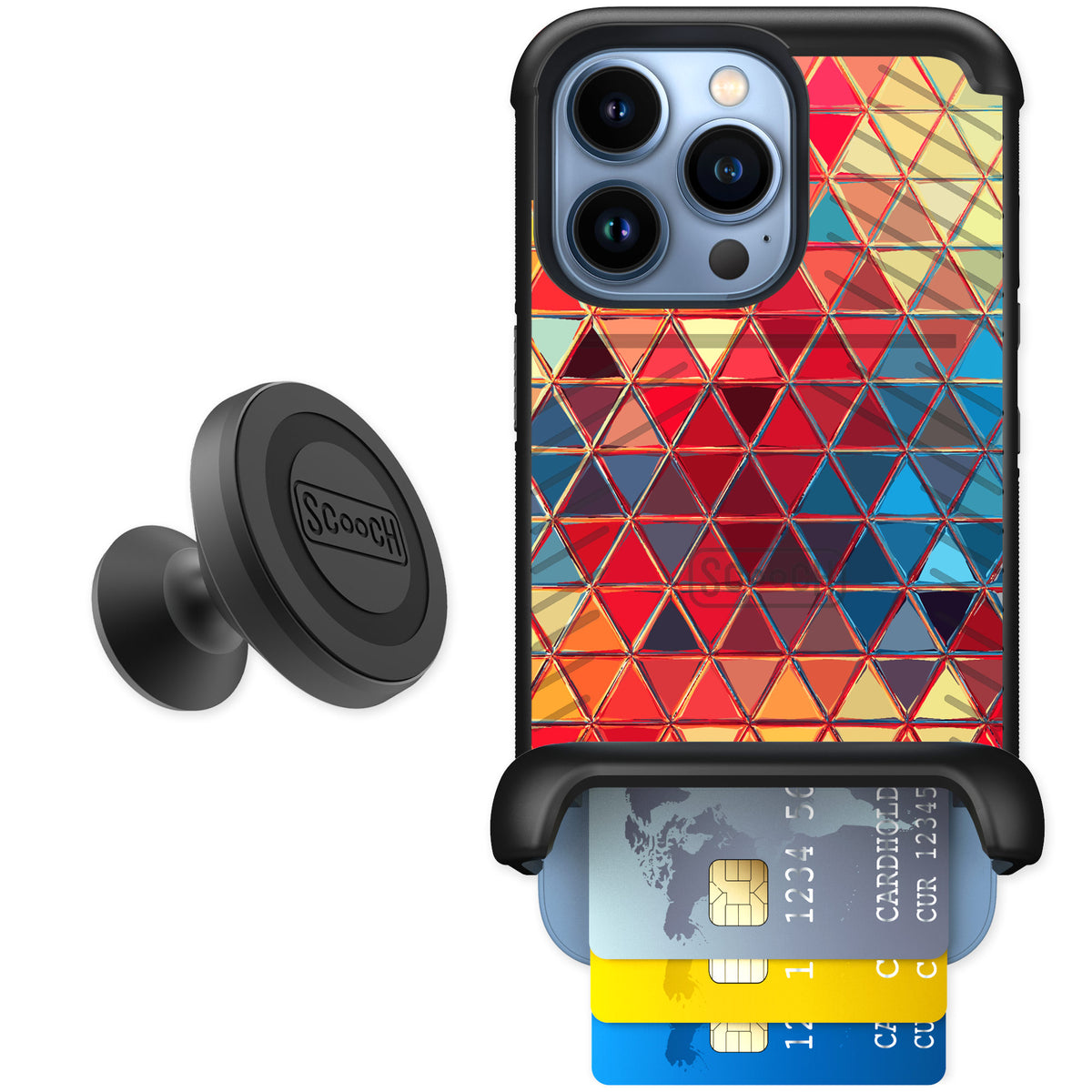 Scooch Wingmate Festive Glass for iPhone 13 Pro — Starter Bundle