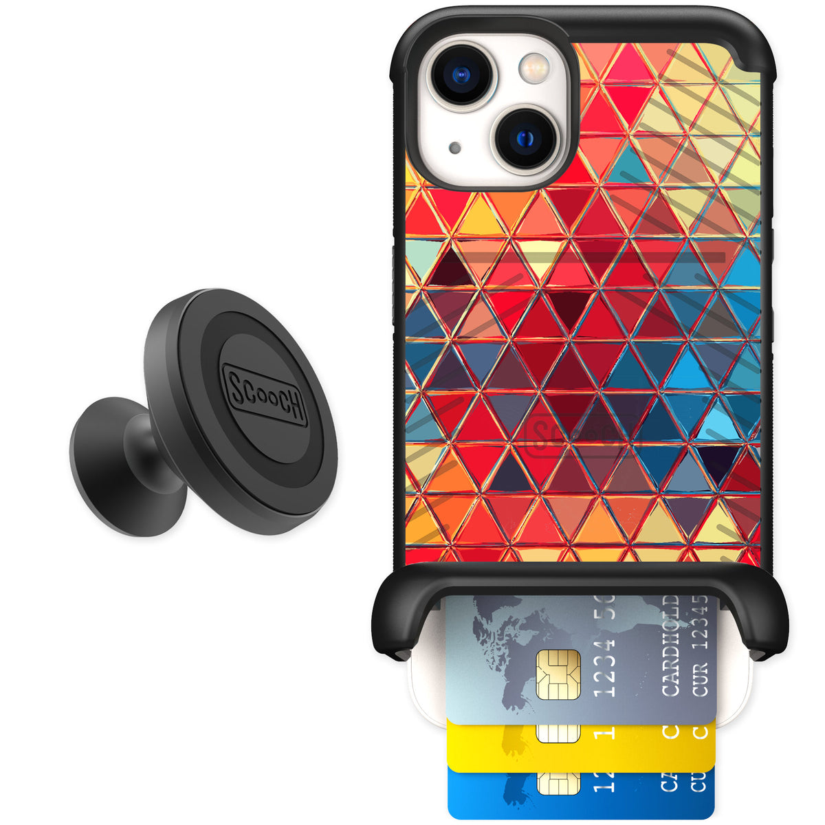 Scooch Wingmate Festive Glass for iPhone 13 — Starter Bundle
