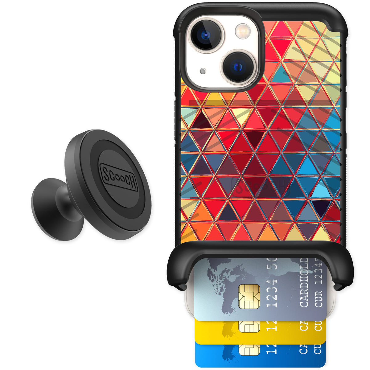 Scooch Wingmate Festive Glass for iPhone 13 mini — Starter Bundle