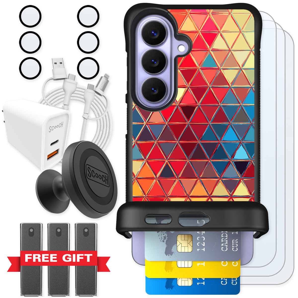 Scooch Wingmate Festive Glass for Galaxy S26 — Ultimate Bundle