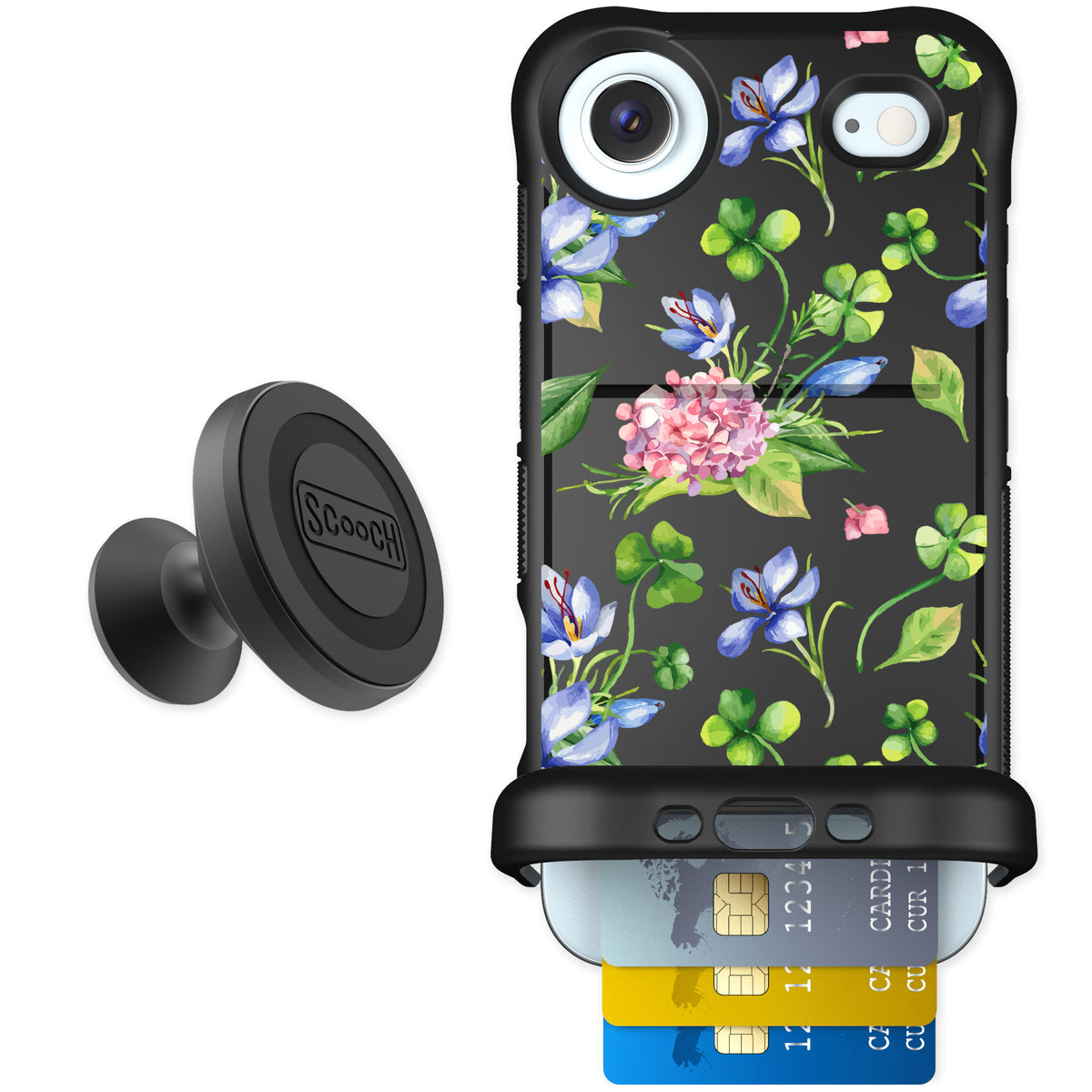 Scooch Wingmate Lucky Hydrangea for iPhone Air — Starter Bundle