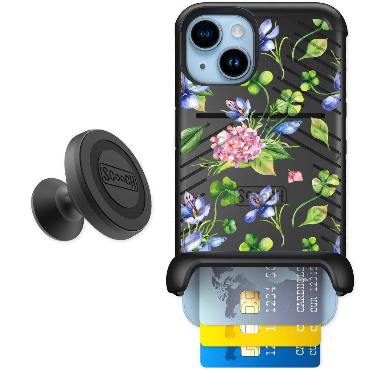 Scooch Wingmate Lucky Hydrangea for iPhone 14 — Starter Bundle