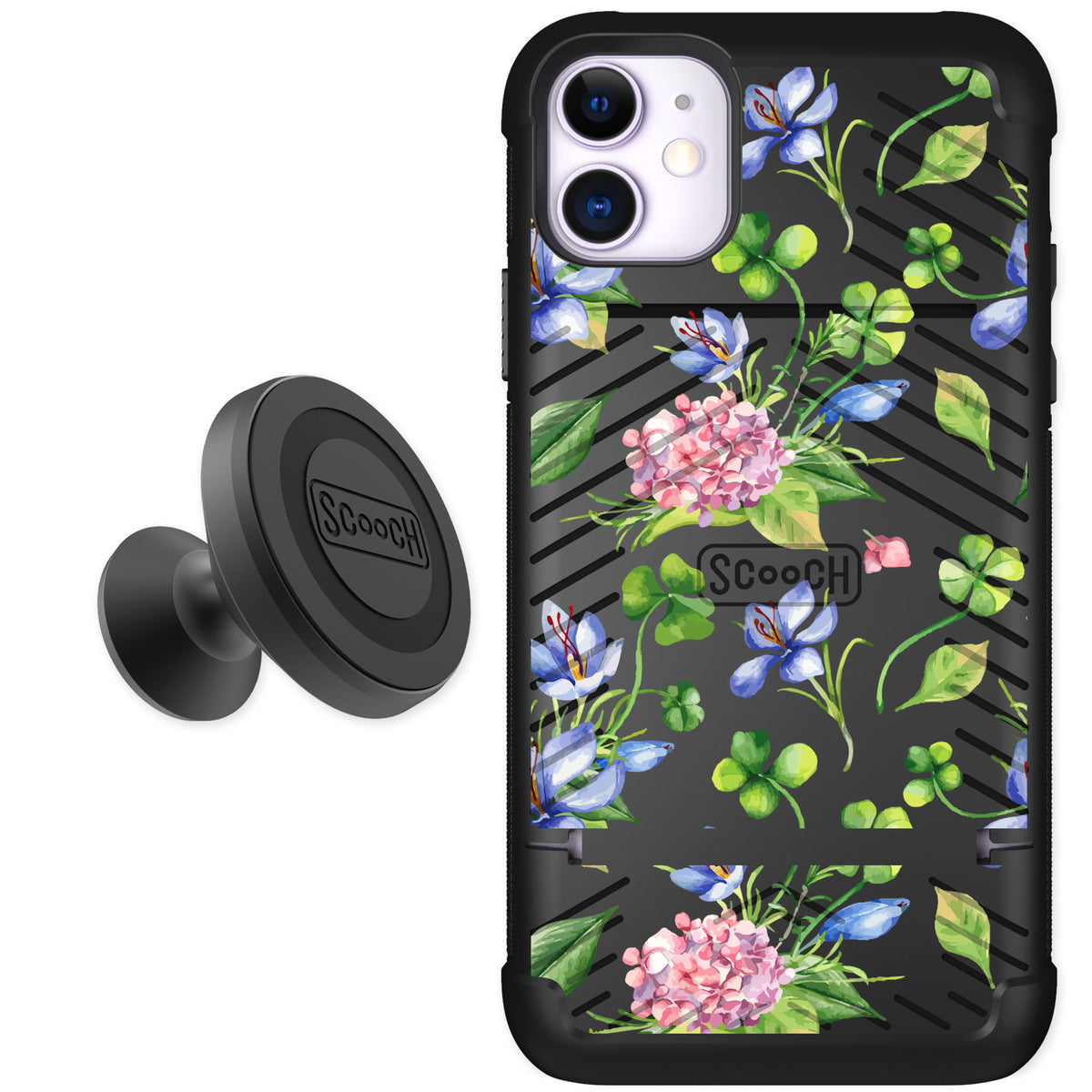 Scooch Wingmate Lucky Hydrangea for iPhone 11 — Starter Bundle