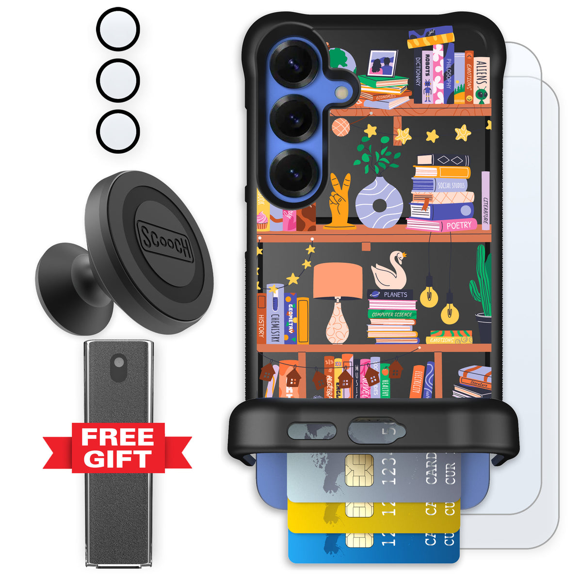 Scooch Wingmate Little Library for Galaxy S25+ — Defender Bundle
